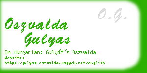 oszvalda gulyas business card